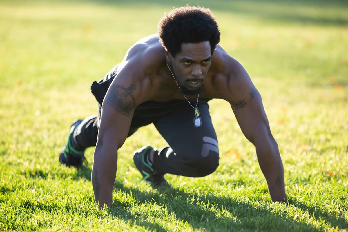 Older man stretching and improving flexibility